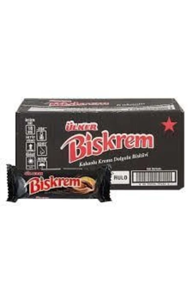 ÜLKER BİSKREM Kakaolu Krema Dolgulu Bisküvi - 100 gram - 18 Adet - Resim 2