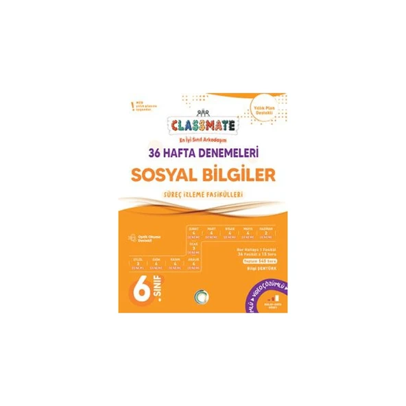 6. Sınıf Classmate Sosyal Bilgiler 36 Hafta Denemeleri ürün görseli