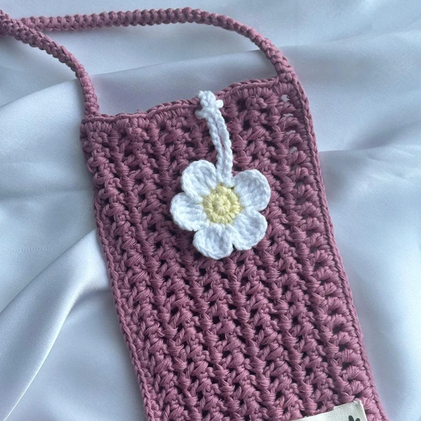 Pofuduk Hanmade Telefon Çantası PPB2 Gül Kurusu - Resim 2