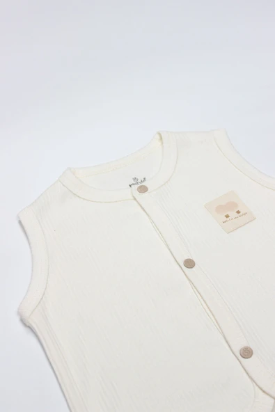 Bistyle Modal Flying Balloons Bebek Yelek BS18110 Ekru - 3