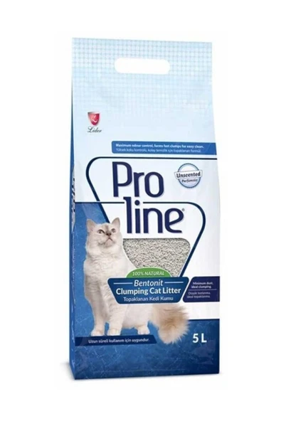 PROLİNE Bentonit Kum Sade Kokusuz 5lt ürün görseli 1