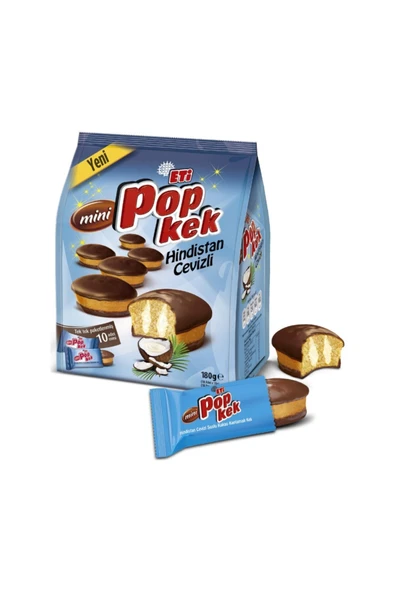 ETİ Popkek Hindistan Cevizli Mini 180 Gr X 10 Adet ürün görseli