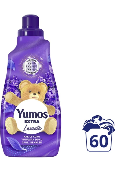 Yu moş Extra Konsantre Çamaşır Yumuşatıcısı Lavanta 1440 ML 60 Yıkama 1 Adet
