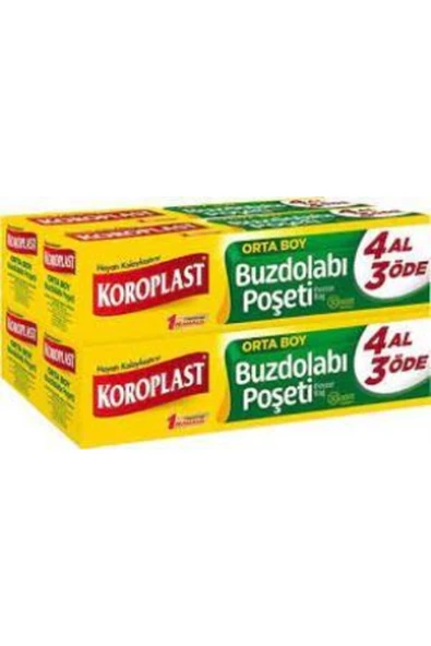 Koroplast Buzdolabı Poşeti 4Al 3Öde Orta 30 Lu 24*38 ürün görseli 1