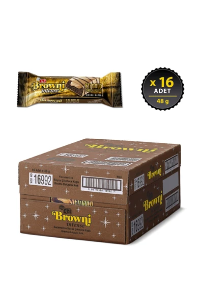ETİ Browni İntense Gold Çikolatalı Kek 48 g x 16 Adet - Resim 2