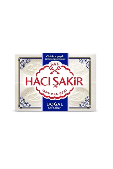 HACIŞAKİR Doğal Geleneksel Saf Beyaz Sabun 4x150 gr - Resim 2