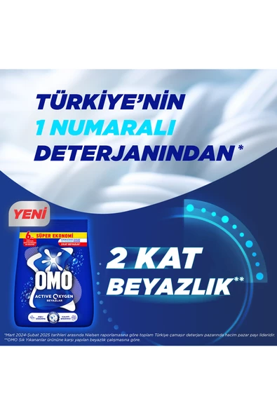 OMO Active Oxygen Beyaz Çamaşırlar Için Toz Deterjanı 6 Kg - Resim 3