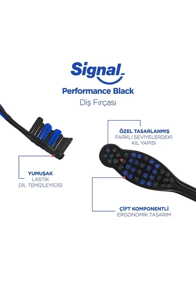 SİGNAL Black 1 1 Diş Fırçası - Resim 5