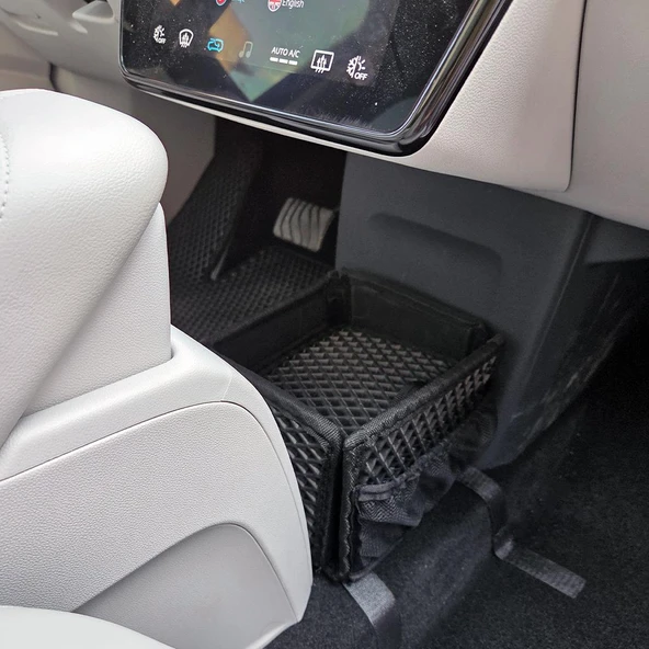 Togg T10F Konsol Arası Organizer Çanta Fileli Eşya Koyma Kutusu Bod Siyah