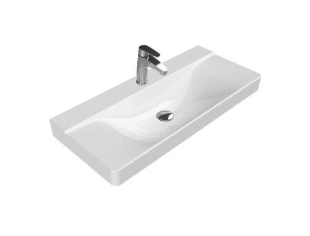 Turkuaz Yeni Mona Etajer Uyumlu Lavabo 100*45 cm ürün görseli 1