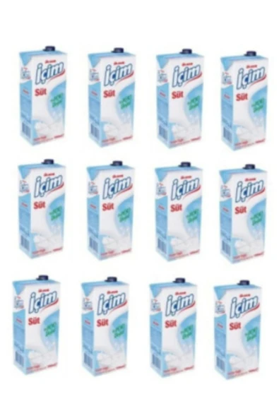 ÜLKER Içim Yarım Yağlı Süt 1 Lt X12 Adet