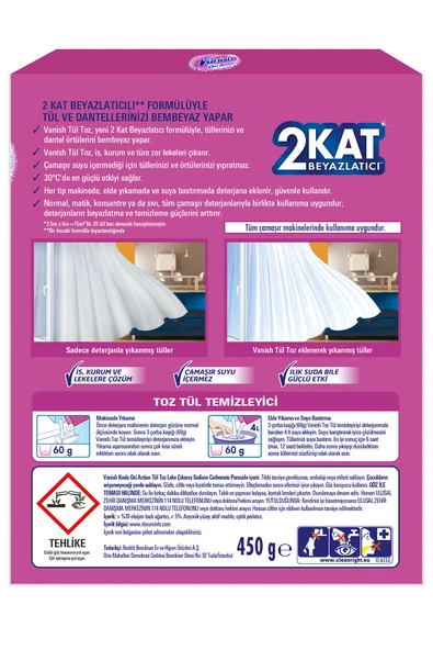 VANIİSH Tül Temizleyici Set ( Toz 400 gr + Parlatıcı 450 ml ) - Resim 5