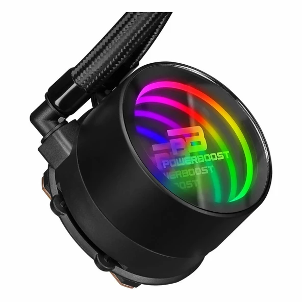 PowerBoost Deep 360 ARGB 360mm AM5/1700P Siyah İşlemci Sıvı Soğutucu - Resim 3