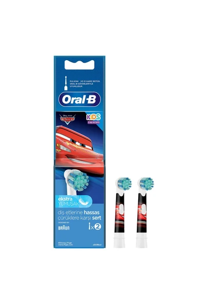 Oral-B Cars Çocuklar İçin 2'li Diş Fırçası Yedek Başlığı EB10