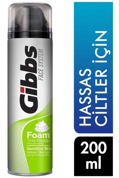 GİBBS Tıraş Köpüğü 200 Ml Hassas Ciltler Için ürün görseli 1