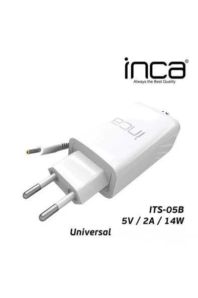 Inca Its-05b 2.5mm 5v 2a Beyaz Tablet Şarj Adaptörü