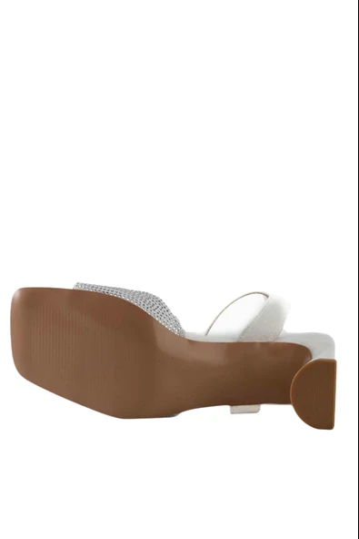 Stato Kadın Topuklu Sandalet Beyaz - Resim 6