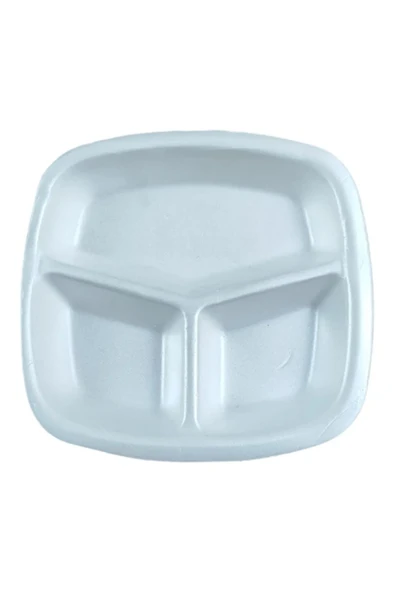 Köpük Tabak Üç Göz (TABLDOT) 50 Adet ürün görseli