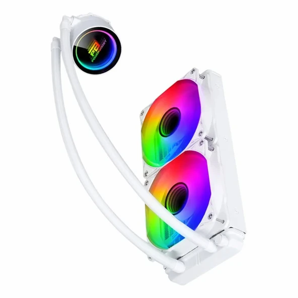 PowerBoost Deep 240 ARGB 240mm AM5/1700P Beyaz İşlemci Sıvı Soğutucu ürün görseli 1