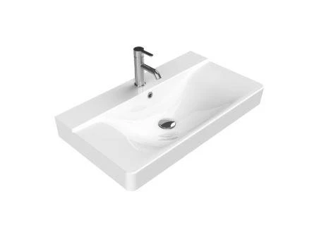 Turkuaz Yeni Mona Etajer Uyumlu Lavabo 80*45 cm ürün görseli 1