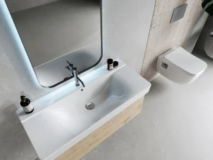 Turkuaz Yeni Mona Etajer Uyumlu Lavabo 60*45 cm - Resim 2