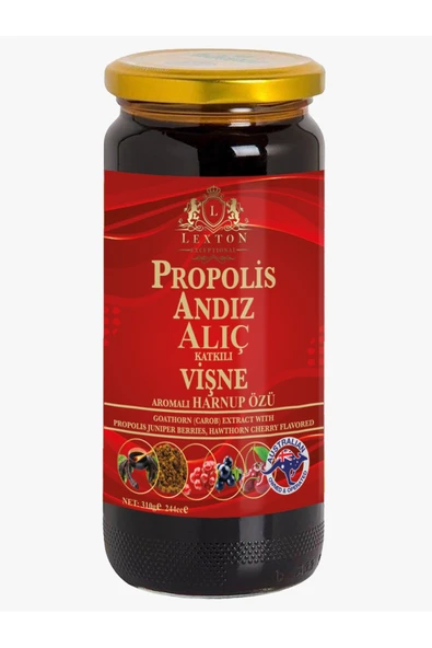 Propolis - Andız - Alıç Özü Katkılı Vişne Aromalı Harnup Özü 310 GR ürün görseli 1