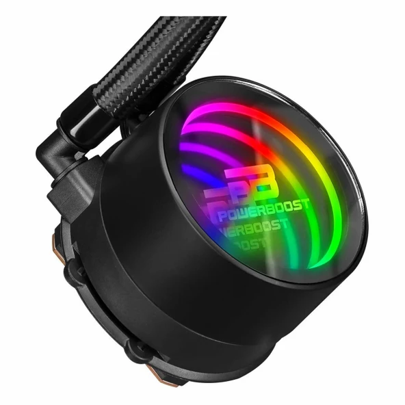 PowerBoost Deep 240 ARGB 240mm AM5/1700P Siyah İşlemci Sıvı Soğutucu - Resim 3