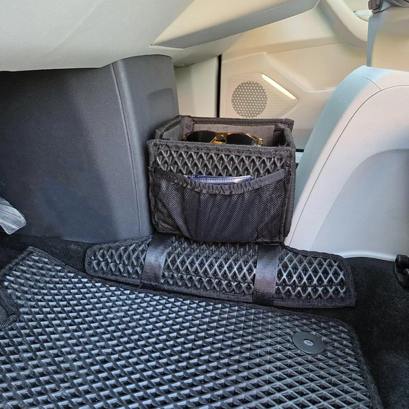 Togg T10F Konsol Arası Organizer Çanta Fileli Eşya Koyma Kutusu Bod Siyah - 3