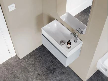 Turkuaz Sharp Etajer Uyumlu Lavabo 50*25 cm (Sağdan Batarya Delikli) - Resim 2