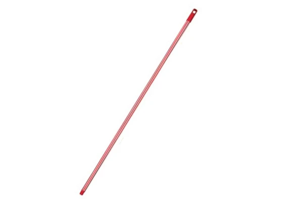 Kaplamalı Alüminyum Metal Vidalı Çizgili Renkli Fırça Faraş Süpürge Çeksil Sap Sapı - 120 Cm. - 1 Adet ürün görseli
