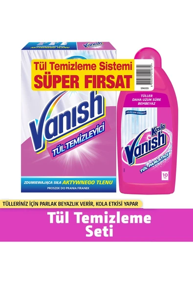 VANIİSH Tül Temizleyici Set ( Toz 400 gr + Parlatıcı 450 ml ) ürün görseli