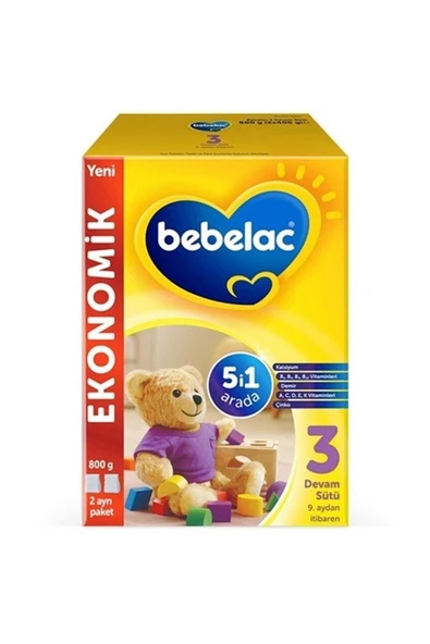 Bebelac 3 Bebek Devam Sütü 800 Gr
