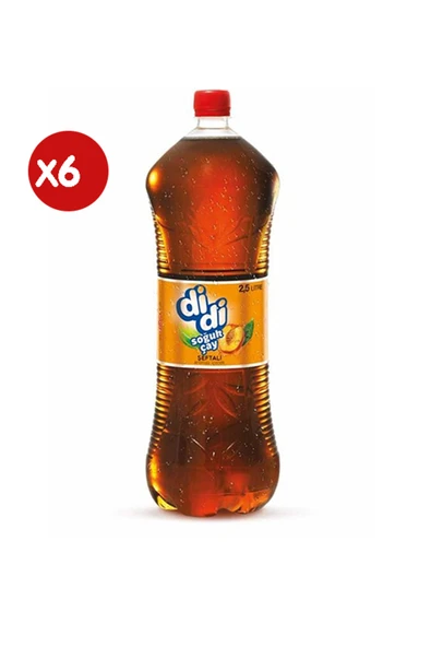 ÇAYKUR Didi Soğuk Çay Şeftali Aromalı 2,5 Lt X 6