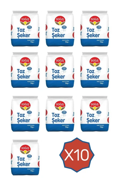 Doğuş Toz Şeker 10 Kg (1 Kg X 10 Adet) ürün görseli