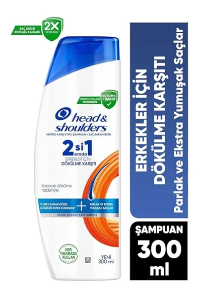 Head & Shoulders Erkeklere Dökülme Karşıtı 2'Si 1 Arada Kepeğe Karşı Etkili Şampuan 300Ml - Resim 2