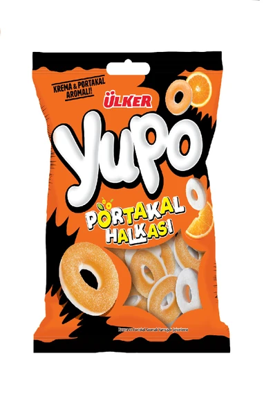 ÜLKER YUPO Jelly Portakal Halkası Jelibon - 70 gram - 24 Adet ürün görseli 1