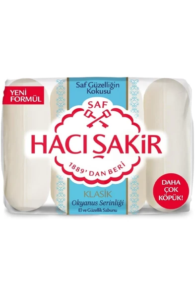 HACIŞAKİR Klasik Okyanus Ferahlığı Sabun 4 x 70 gr ürün görseli 1