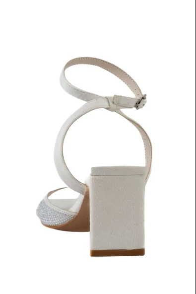 Stato Kadın Topuklu Sandalet Beyaz - Resim 5