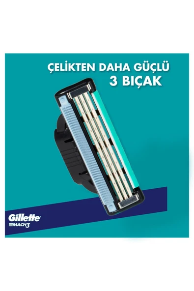 GİLLETTE Mach3 Yedek Tıraş Bıçağı 4'lü - Resim 3