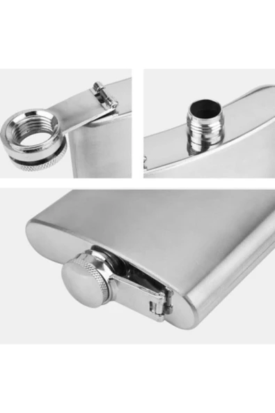 Sevgiliye Eşe Özel Anlamlı Unutulmaz Vip Hediye Cep Matarası 9 Oz Paslanmaz Çelik Matara Gri 266 Ml - Resim 2