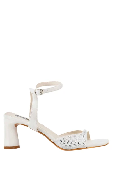 Stato Kadın Topuklu Sandalet Beyaz - Resim 2
