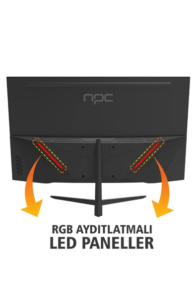 NPC 23.6" MD240K-V181 170Hz 1Ms FHD Curved Oyuncu Monitörü - Resim 3