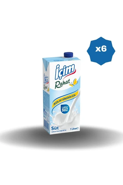 ÜLKER İÇİM LAKTOZSUZ SÜT 1 LT X 6 ADET