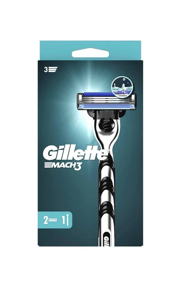 GİLLETTE Mach 3 Tıraş Makinesi + 2 Yedek Bıçak ürün görseli 1