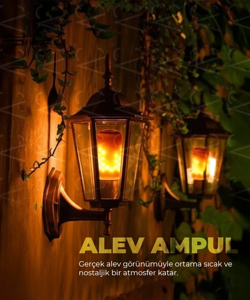 7W Alev Efektli Dekoratif Led Ampul - E27 Duy - Resim 3