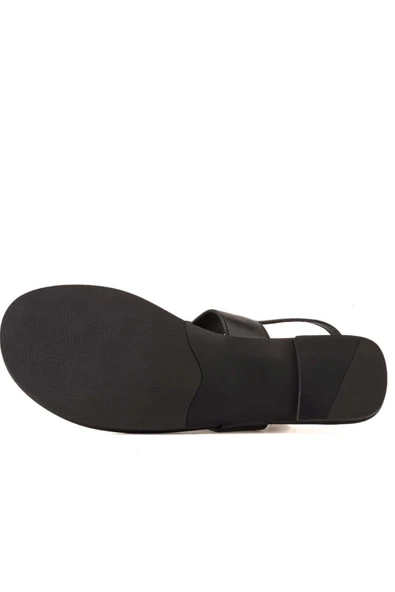 Stato Çiçek Detaylı Kadın Sandalet Siyah - Resim 7