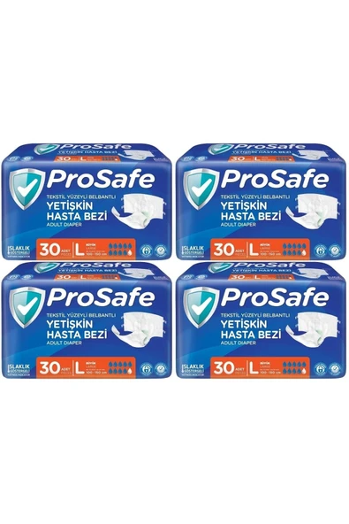 Hasta Bezi Yetişkin Bel Bantlı Tekstil Yüzey L - Large - Büyük Boy 120 Adet (4PK*30) ürün görseli