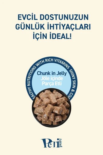 Petipure Somonlu Yaş Kedi Maması 85 gr x 24 Adet – Jöle İçinde Parça Etli - Yetişkin Kedi - 5