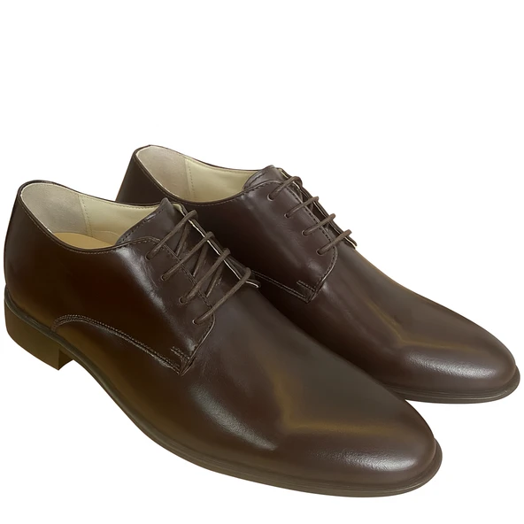 Alfa %100 Deri Damatlık Erkek Ayakkabı 7 Cm Gizli Topuklu Boy Uzatan - Mat/Rugan - Resim 2