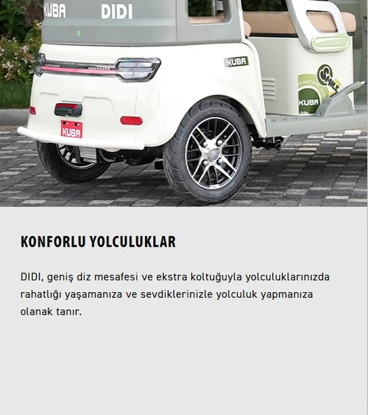 Kuba Dıdı Elektrikli Moped Gri - 3
